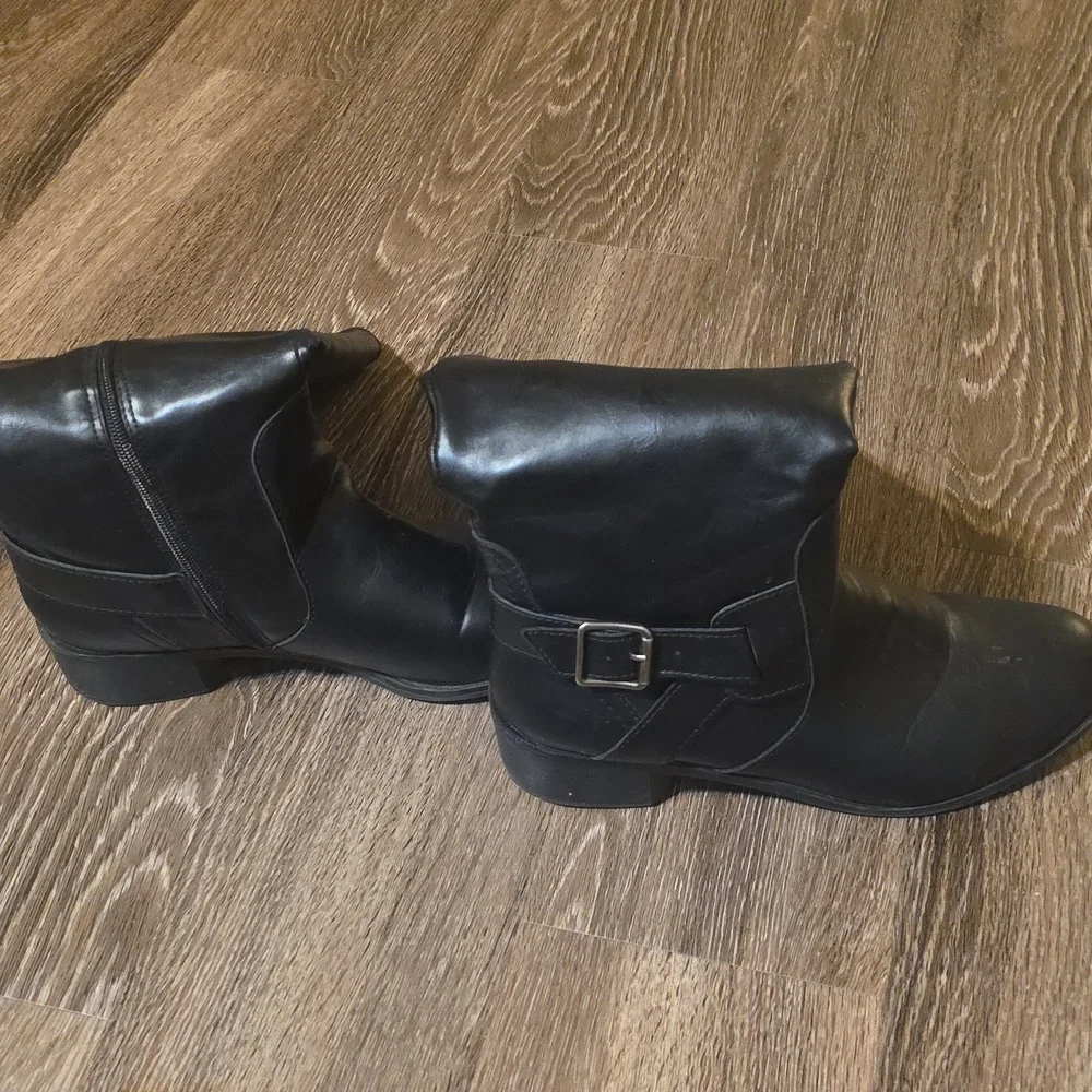 Black Leather Over the Knee Riding Boots Womens 11M - Picture 5 of 7